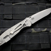 Hinderer Firetac Recurve Edge 3.6" Folding Knife Orange G-10 with Working Finish Ti Lock Side and Blade