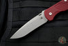 Hinderer Firetac Recurve Edge 3.6" Folding Knife Red G-10 with Working Finish Ti Lock Side and Blade