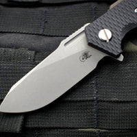 Hinderer Halftrack Black G-10/Battle Bronze Titanium Handle Working Finish Slicer Blade Gen 6 Tri-Way Pivot System