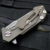 Hinderer Halftrack Black G-10/Battle Bronze Titanium Handle Working Finish Slicer Blade Gen 6 Tri-Way Pivot System