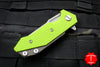 Hinderer Halftrack Neon Green G-10/Battle Bronze Titanium Handle Working Finish Slicer Blade Gen 6 Tri-Way Pivot System