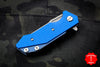 Hinderer Halftrack Blue G-10/Battle Blue Titanium Handle Working Finish Slicer Blade Gen 6 Tri-Way Pivot System