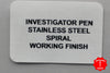 Hinderer Knives Investigator Spiral Pen - Stainless Steel - Working Finish
