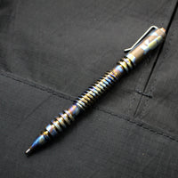 Hinderer Knives Investigator Pen Spiral- Stonewash Painted Titanium