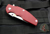 Hinderer Jurassic Spearpoint Red G-10 3.375" Stonewash Bronze Handle Stonewash Finish Blade Gen 6 Tri-Way Pivot System