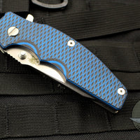 Hinderer Jurassic Slicer Blue/Black G-10 Spearpoint 3.375" Stonewash Finish Blade Gen 6 Tri-Way Pivot System