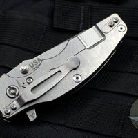 Hinderer Jurassic Slicer Blue/Black G-10 Spearpoint 3.375" Stonewash Finish Blade Gen 6 Tri-Way Pivot System