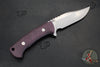 Hinderer Knives Fixed Blade- The Ranch- Bowie- Stonewash Blade- Burgundy Micarta Handle