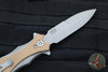 Hinderer Maximus Folding Knife- Bayonet Edge- Working Finish Ti and Blade- Coyote G-10- Tri-Way System