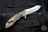 Hinderer XM-18 3.0" Skinner Stonewash Bronze Ti With Stonewash Blade Finish Black G-10 Gen 6 Tri-Way Pivot System