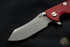 Hinderer XM-18 3.0" Skinner Working Finish Ti With Working Finish Blade Finish Red G-10 Gen 6 Tri-Way Pivot System
