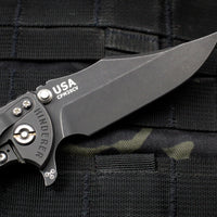 Hinderer XM-18 3.5" Bowie Battle Black DLC Handle with Red G-10 and Battle Black DLC Finished Blade Gen 6 Tri-Way Pivot System