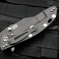 Hinderer XM-18 3.5" Bowie Battle Black DLC Handle with Red G-10 and Battle Black DLC Finished Blade Gen 6 Tri-Way Pivot System