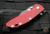 Hinderer XM-18 3.5" Bowie Battle Black DLC Handle with Red G-10 and Battle Black DLC Finished Blade Gen 6 Tri-Way Pivot System