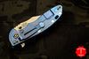 Hinderer XM-18 3.5" Bowie Grey G-10 Stonewash Blue Handle, Stonewash Finished Blade Gen 6 Tri-Way Pivot System