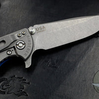Hinderer XM-18 3.5" Spearpoint Blue & Black G-10 & Working Finish Handle Working Finish Blade Gen 6 Tri-Way Pivot System