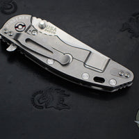 Hinderer XM-18 3.5"- Fatty Wharncliffe- Stonewash Titanium And Red G-10 Handle- Stonewash Blade