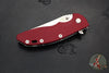 Hinderer XM-18 3.5"- Fatty Wharncliffe- Stonewash Titanium And Red G-10 Handle- Stonewash Blade