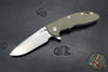 Hinderer XM-18 3.5"- Spearpoint- Stonewash Finished Ti and OD Green G-10- Stonewash Finished S45VN Steel Blade