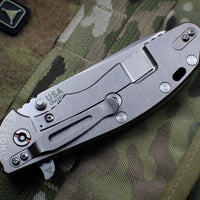 Hinderer XM-24 4.0" Sheepsfoot with Stonewash Handle and OD Green G-10 Gen 6 Tri-Way Pivot System