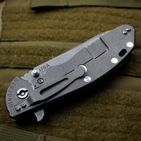 Hinderer XM-24 4.0" Sheepsfoot with Working Finish Handle and Blade Black G-10 Gen 6 Tri-Way Pivot System