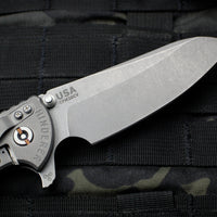 Hinderer XM-24 4.0" Sheepsfoot with Working Finish Handle and Blade Blue/Black G-10 Gen 6 Tri-Way Pivot System