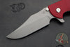 Hinderer XM-24 4.0" Bowie Edge- Working Finish Handle and Blade- Red G-10 Gen 6 Tri-Way Pivot System