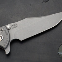 Hinderer XM-24 4.0" Bowie Edge- Working Finish Handle and Blade- Red G-10 Gen 6 Tri-Way Pivot System