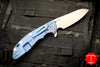 Hinderer XM-24 4.0" Sheepsfoot with Battle Blue Handle Working Finish Blade Red G-10 Gen 6 Tri-Way Pivot System