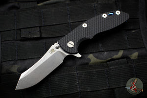 Hinderer XM-18 3.0" Skinner Stonewash Blue Ti With Stonewash Blade Finish Black G-10 Gen 6 Tri-Way Pivot System