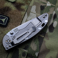 Hinderer XM-18 3.0" Non-Flipper FDE G-10 With Stonewash Spearpoint Edge Gen 6 Tri-Way Pivot System