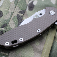 Hinderer XM-18 3.5" Bowie FDE G-10 Stonewash Bronze Handle, Stonewash Finished Blade Gen 6 Tri-Way Pivot System