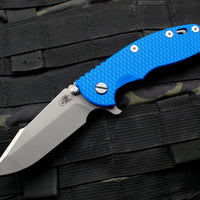Hinderer XM-18 3.5" Blue G-10 Harpoon Spanto Working Finish Blade Gen 6 Tri-Way Pivot System