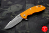 Hinderer XM-18 3.5" Orange G-10 Harpoon Spanto Working Finish Blade Gen 6 Tri-Way Pivot System
