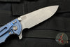 Hinderer XM-18 3.5" Black G-10 Slicer Blade Battle Blue Finished Handles Working Finish Blade Gen 6 Tri-Way Pivot System