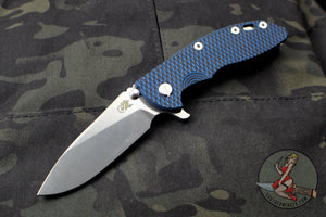 Hinderer XM-18 3.5" Blue & Black G-10 Slicer Blade Stonewash Finish Gen 6 Tri-Way Pivot System