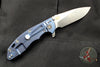 Hinderer XM-18 3.5" Translucent Green G-10 Slicer Edge Stonewash Blue Finish Stonewash Blade Gen 6 Tri-Way Pivot System