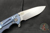 Hinderer XM-18 3.5" Translucent Green G-10 Slicer Edge Stonewash Blue Finish Stonewash Blade Gen 6 Tri-Way Pivot System