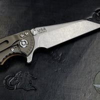 Hinderer XM-18 3.0" Wharncliffe Coyote G-10 -With Battle Bronze Ti Working Finish Blade Gen 6 Tri-Way Pivot System