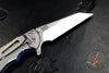 Hinderer XM-18 3.0" Wharncliffe Blue G-10 -With Stonewash Finished Ti Handle and Blade Gen 6 Tri-Way Pivot System