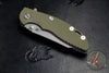 Hinderer XM-18 3.0" Wharncliffe OD Green G-10 -With Working Finish Ti Handle and Blade Gen 6 Tri-Way Pivot System