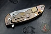 Hinderer XM-18 3.5" Recurve Edge Translucent Green G-10 Stonewash Bronze Finished Ti and Stonewash Blade Gen 6 Tri-Way Pivot System
