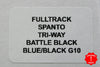 Hinderer Fulltrack Battle Black Titanium/Blue-Black G-10 Handle Spanto Battle Black Blade Gen 6 Tri-Way Pivot System