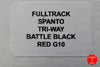Hinderer Fulltrack Battle Black Titanium/Red G-10 Handle Spanto Battle Black Blade Gen 6 Tri-Way Pivot System