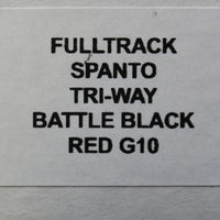 Hinderer Fulltrack Battle Black Titanium/Red G-10 Handle Spanto Battle Black Blade Gen 6 Tri-Way Pivot System