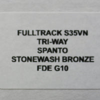Hinderer Fulltrack Bronzed Titanium/FDE G-10 Handle Spanto Stonewash Blade Gen 6 Tri-Way Pivot System