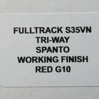 Hinderer Fulltrack Working Finish Titanium/Red G-10 Handle Spanto Working Finish Blade Gen 6 Tri-Way Pivot System
