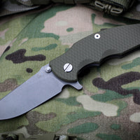 Hinderer Jurassic Slicer OD Green G-10 Slicer 3.375" Working Finish Blade Gen 6 Tri-Way Pivot System