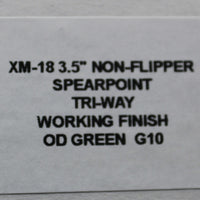 Hinderer XM-18 3.5" Non-flipper OD Green G-10 Spearpoint Working Finish Gen 6 Tri-Way Pivot System