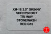 Hinderer XM-18 3.5"- Skinny Sheepsfoot- Stonewash Finished Titanium And Red G-10- Stonewash Blade